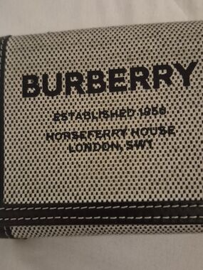 Burberry Horseferry Print Canvas & Leather French Wallet